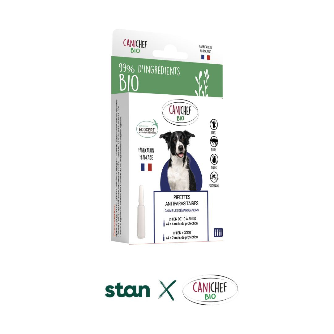 Pipettes antiparasitaires bio Chien Moy./Grande race